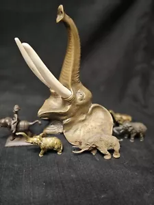 RARE ANTIQUE VIENNA BERGMAN COLD PAINTED BRONZE MAMMOTH.MASTADON CIRCA 1920,s - Picture 1 of 12