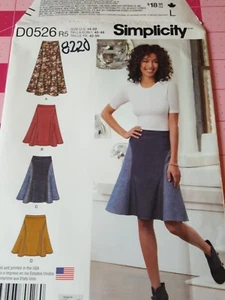 Simplicity Pattern 8220 Color Blocked Skirt in 3 Lengths Sizes 14 to 22 UNCUT - Picture 1 of 6