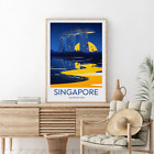 Singapore Traditional Travel poster Choose your Size