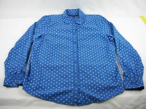 Tommy Hilfiger Casual Button Up Shirt Blue with Snowflake/Star Pattern XL #C21 - Picture 1 of 6
