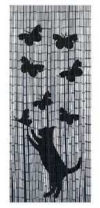 MAXIMEX Bambus Vorhang KATZEN 90x200 Tür Raum Teiler Sicht Schutz Gardinen Deko - Bild 1 von 5