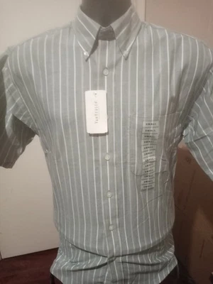 NEW Van Heusen Wrinkle Free Oxford Dress Shirt 14-14.5 (Small S) Short Sleeve - Image 1 of 4