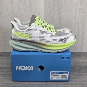 Hoka Clifton 9 Gore Tex Größe 8,5 Herren Schiefer Aloe Vera Weiß Grün Laufschuhe - Bild 1 von 11