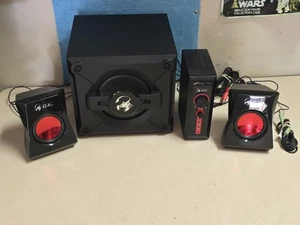SYSTÈME DE HAUT-PARLEURS MULTIMÉDIA GAMING GENIUS GX SW - G2.1 1250 UTILISÉ/TESTÉ/FONCTIONNEL - Photo 1/7