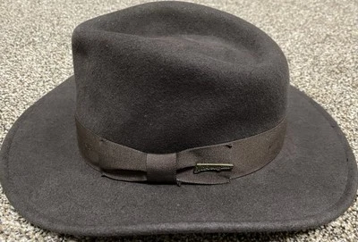 Vintage Indiana Jones 100% Wool Brown Hat Size L Official Indian Jones Film 80’s - Image 1 of 4