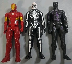 Lot of 3 Action Figures Hero Fighter Bots Superheroes 10-12 " Mixed Toy Bundle - Picture 1 of 2
