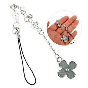 Czterolistny łańcuszek Telefon komórkowy Charm Strap Komórka Wisiorek - Zdjęcie 1 z 12