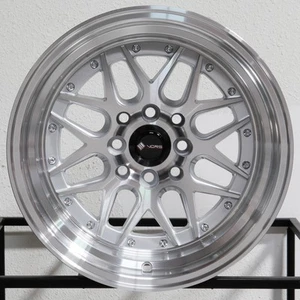 4-New 15" Vors VR7 Wheels 15x8/15x9 4x100/4x114.3 0/0 Silver Rims 73.1 - Picture 1 of 7