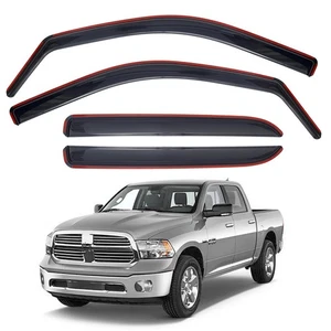 in Canale Deflettore Finestra Visiera Parapioggia,Adatto Dodge Ram 1500 2009-2018 Cre... - Foto 1 di 7