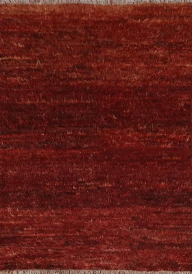 Handmade Wool Moroccan Area Rug 5x7 Solid Berber Plush Carpet - Image 1 of 4