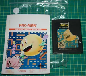 Atari 2600 Game Cart and Manual: Pac-Man #3 - Picture 1 of 4