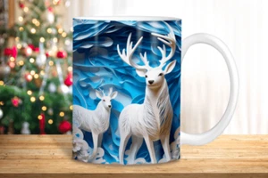 Kaffeetasse Weihnachten Rentier Winter Tasse Kaffeebecher Geschenk Keramik - Bild 1 von 1