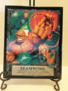 Marvel Fantastic Four 2005 "TEAMWORK" Framed 3-D Lenticular Picture 8X10 EUC - Picture 1 of 7