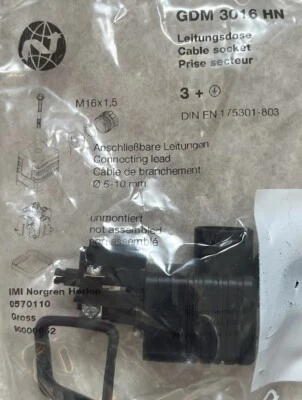 ALLEN-BRADLEY Nogren ALLEN BRADLEY Herion GDM-3016-HN CONNECTOR CABLE SOCKET M16 GDM3016