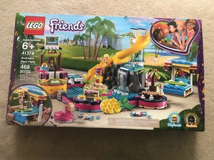 LEGO FRIENDS: Andrea's Pool Party (41374) Damaged Opened Box NEW SET COMPLETE - Picture 1 of 3