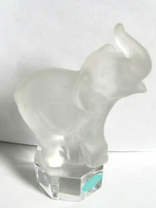 Goebel Frosted Crystal Elephant Figurine Paperweight Germany - Picture 1 of 5