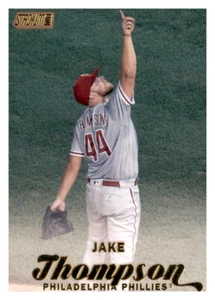 2017 Stadium Club Gold Foil Jake Thompson MLB Insert Parallel PWE Phillies #13 - Picture 1 of 2