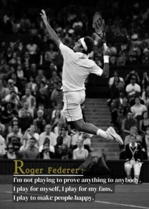 Roger Federer Poster with Frame, Tennis Poster, Tennis Lover Gift, Roger Federer - Picture 1 of 6