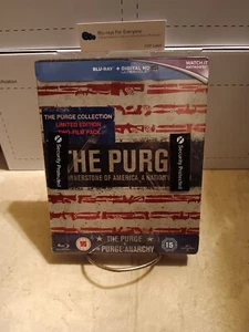 The Purge / Anarchy 2-Film Collection SteelBook Blu-ray HMV Exclusive Loose Disc - Picture 1 of 7