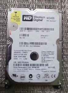 WD400VE-75HDT0, Western Digital 40GB IDE 2.5 Hard Drive - Picture 1 of 3