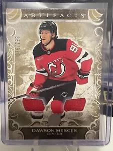 2024-25 UD Artifacts Gold Materials Jersey /299 Dawson Mercer Devils - Picture 1 of 2