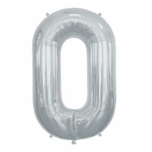 O Silver Letter 34" Mylar Balloon, Party Decor, 1 Piece - Picture 1 of 1