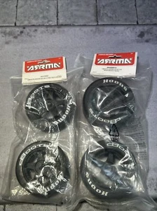 4 Arrma RC dBoots 5 Spoke Hoons Belted TIRE 17mm Felony Front And Rear Set White - Picture 1 of 24
