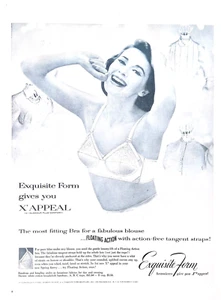 Exquisite Form Bras 1955 Pint Ad Women's Intimates Bras Gives You X Appeal 11x14 - Picture 1 of 3