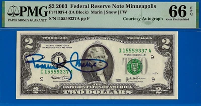 2003 $2 Federal Reserve Note - PMG 66EPQ - Signed by Treasurer Rosario Marin - Image 1 of 2