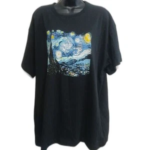 Vincent van Gogh "Starry Night" T-Shirt XL–Artistic Graphic Tee Museum Casual - Picture 1 of 11