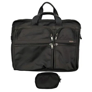 Tumi Borsa per Laptop Valigetta Organizzatore Espandibile Trasporto Nylon Buona - Foto 1 di 14