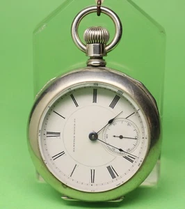 1879 Hampden 18s 11j Model 2 Lever Set Pocket Watch Dueber Silverine Case Runs - Picture 1 of 23