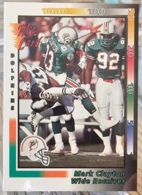 1992 Wild Card Mark Clayton #19 Dolphins - Image 1 of 2