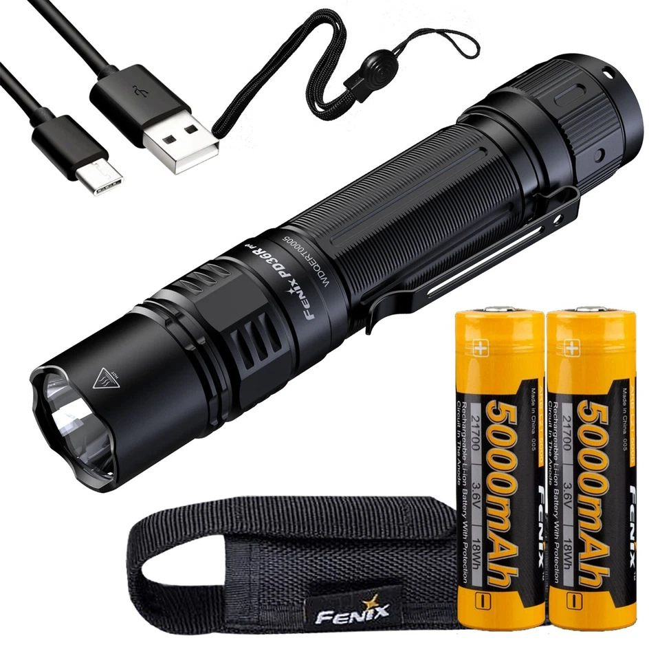 Fenix PD36R Pro 2800 Lumen Rechargeable Tactical Flashlight with 2x Battery - Image 1 of 4