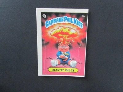 1985 Topps Garbage Pail Kids 1st Series 1 Matte #8b Blasted Billy Chklst Miscut - Image 1 of 4