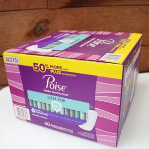 Poise Fresh Protection Tamponi Ultra Sottili Ultimate Long Level Confezione da 6 a 40 pezzi NUOVO - Foto 1 di 7