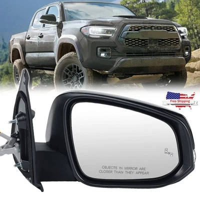 Espelho lateral de passageiro aquecido sinal de seta ponto cego para 2016-2023 Toyota Tacoma - Imagem 1 de 4