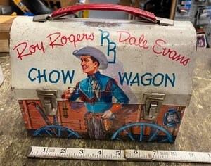 De colección Años 50 Roy Rogers Dale Evans Chow Vagón Lonchera Vaquero Western Coleccionable! - Imagen 1 de 7