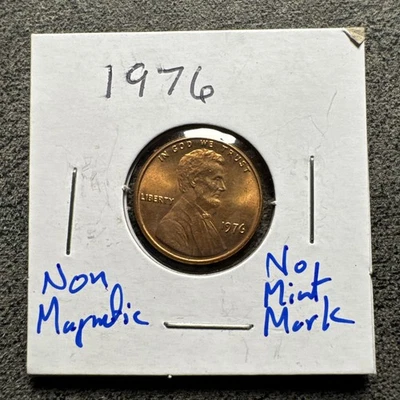 1974 Lincoln Memorial Penny No Mint Mark. Proof Coin. Non Magnetic. - Image 1 of 4