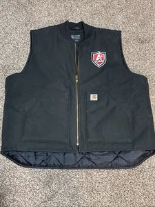 Carhartt V0001-M BLK Arctic Quilted Vest Jacket Coat 2XL Regular Full Zip Men - Picture 1 of 7