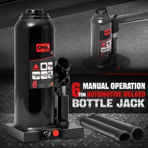 6 toneladas (13227 lb) Mango manual de reparación de automóviles mango hidráulico para botella soldado Jack negro - Imagen 1 de 6
