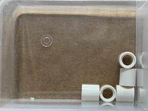 LEGO Parts - White Technic, Liftarm Thick 1 x 1 (Spacer) - No 18654 - QTY 5 - Picture 1 of 1
