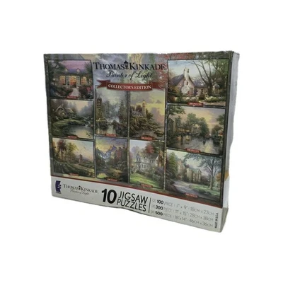 Thomas Kinkade 10 Jigsaw Puzzles, Painter of Light Collector's Edition - Image 1 of 4
