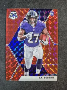 2020 Panini Mosaic Red Prizm - Rookies #223 J.K. Dobbins RC Ravens Ohio State - Picture 1 of 2