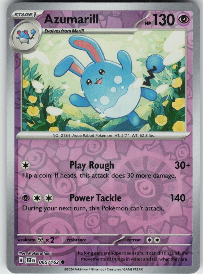 Reverse Holo Azumarill 065/162 Common SV05: Temporal Forces NM - Image 1 of 1