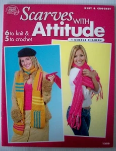 Scarves with Attitude  6 to knit 5 to crochet pattern  - Picture 1 of 2