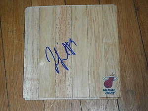 RASHARD LEWIS MIAMI HEAT SIGNED PARQUE WOOD FLOOR TILE - Picture 1 of 1