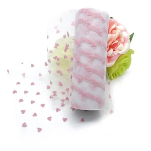 6 Zoll x 25 Yard Tüll Rolle Spule Tutu Hochzeit Bankett Dekor Geschenkpapier (rosa klein - Bild 1 von 4