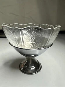 American Sweetheart Depression Glas Sherbets Metallfuß Macbeth Evans 2 Stück - Bild 1 von 10