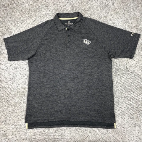 UCF Knights Polo Shirt Mens XL Colosseum Central Florida Stretch Logo Golf GUC Cover